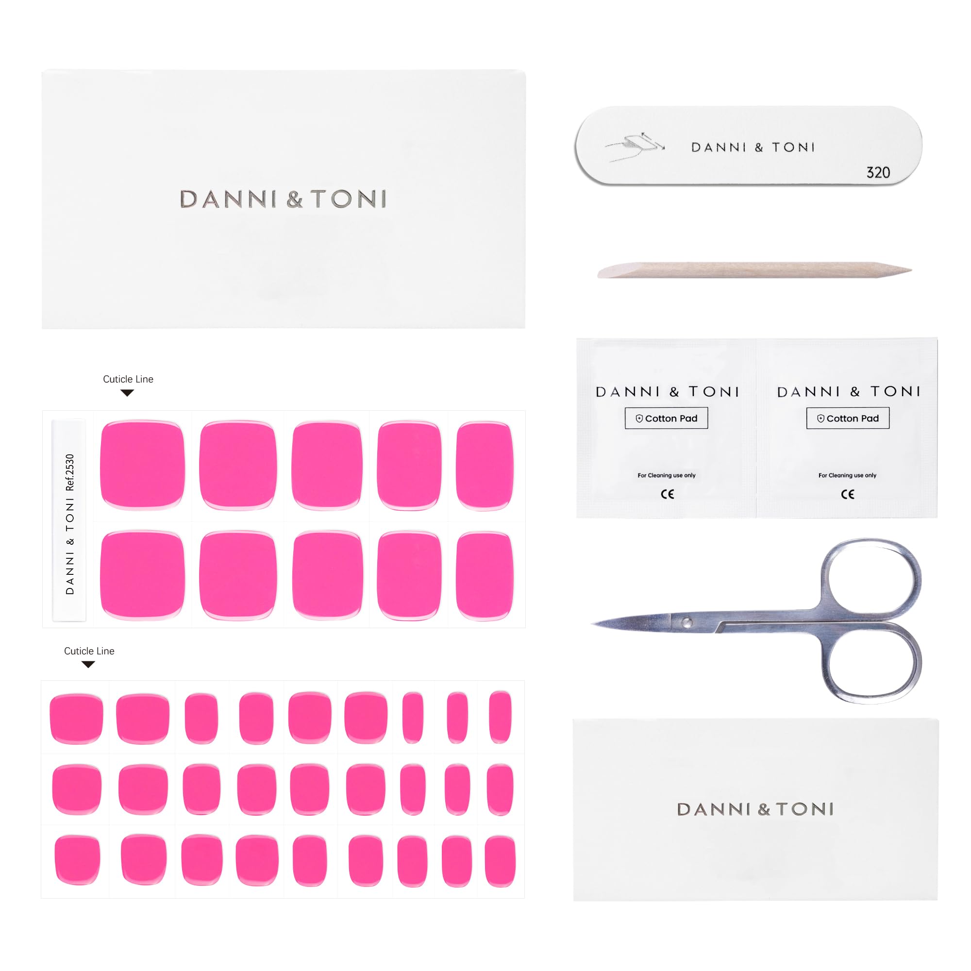 DANNI & TONI no topcoat needed gel wraps for faster results