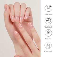 DANNI & TONI Nude Semi-Cured Nail Strips removal is easy with gentle peeling.