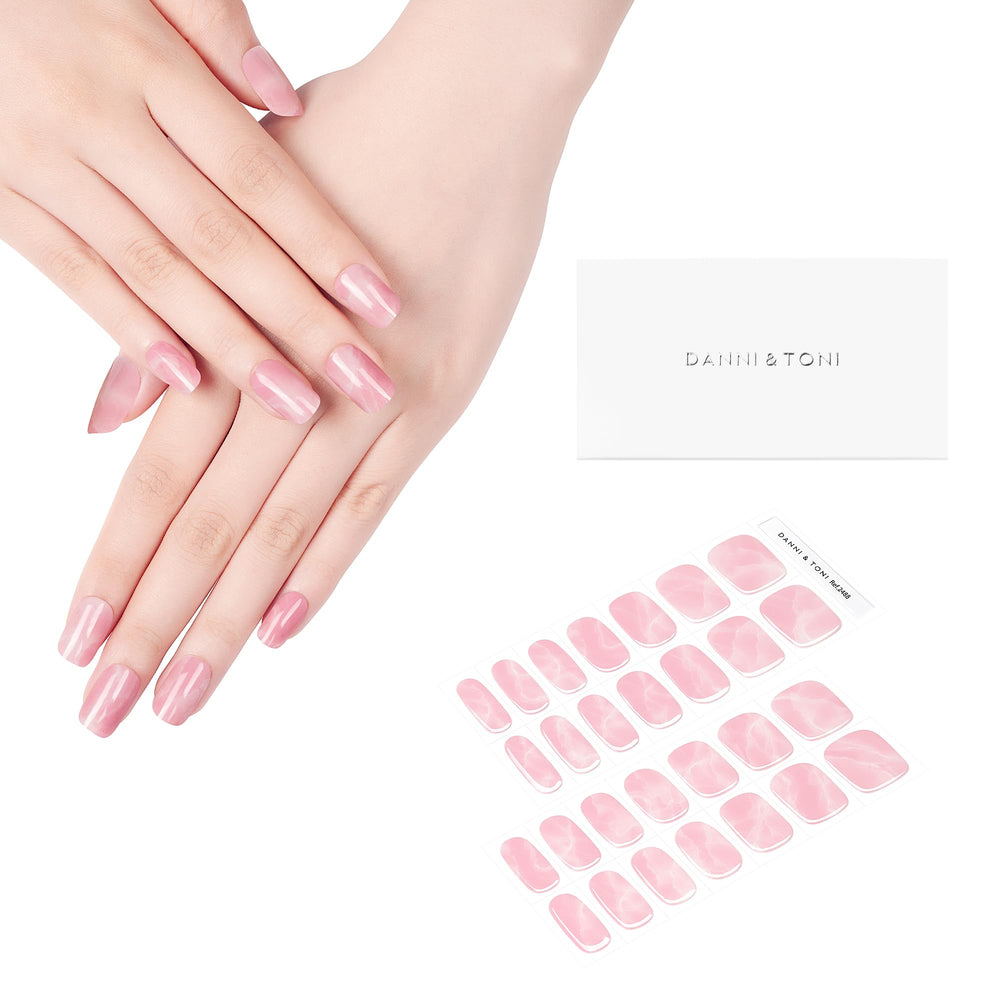 DANNI & TONI Pink Bliss tie-dye nail strips for quick at-home salon-style manicure