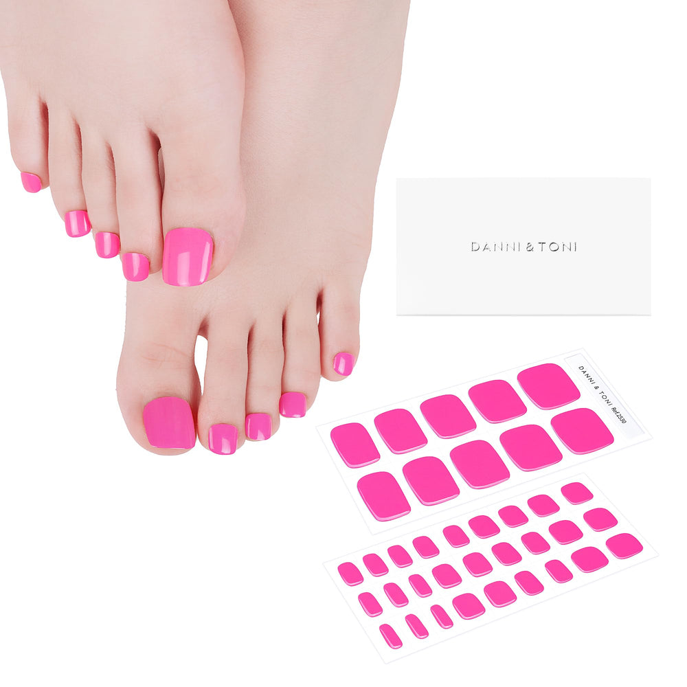 DANNI & TONI hot-pink gel toenail strip for quick at-home pedicure