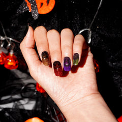 DANNI & TONI UV curing process for durable nail wrap wear.
