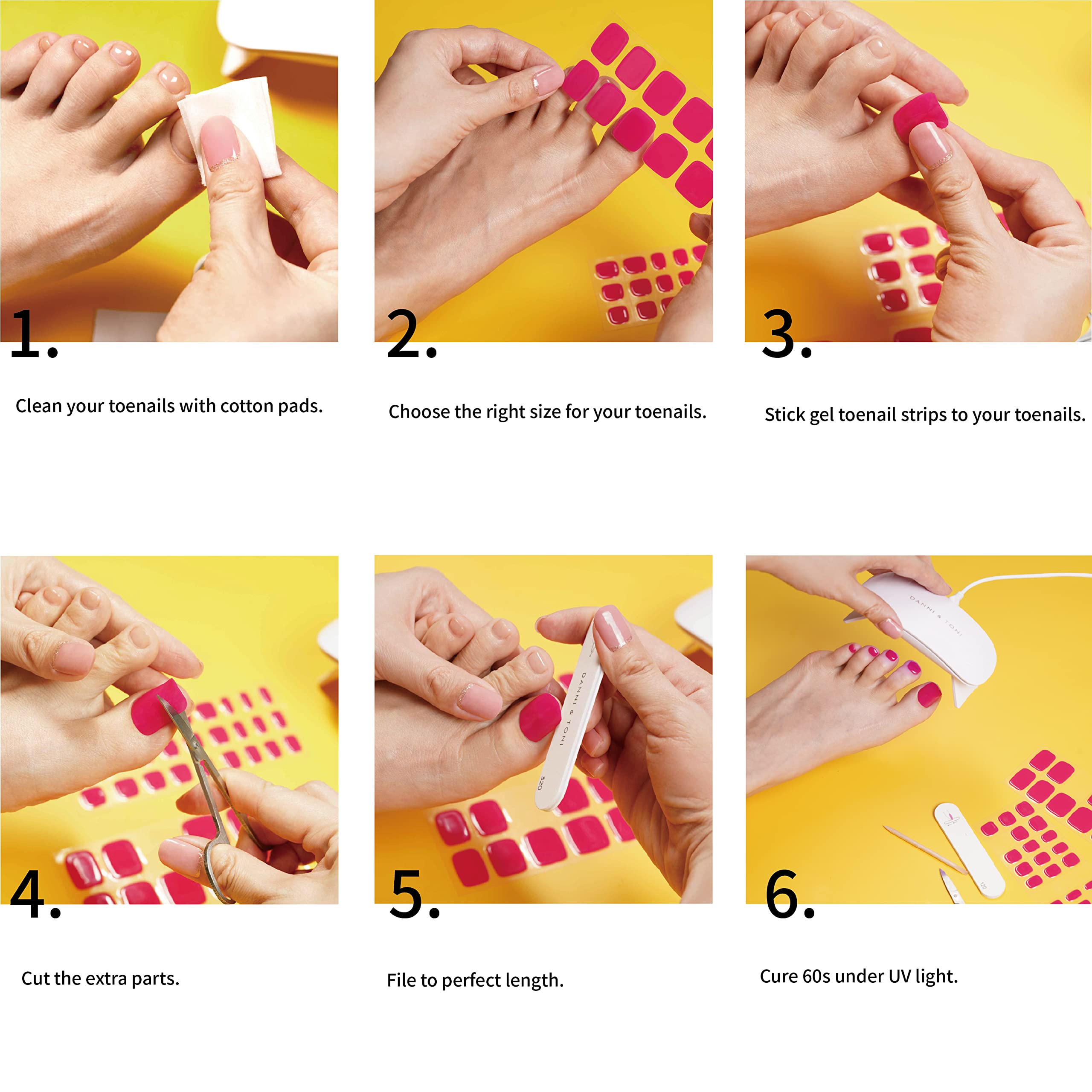 DANNI TONI UV-curing process for fast, long-lasting nail wraps.