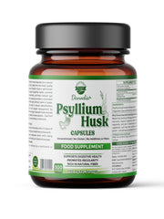 Front view of Danodia Foods Psyllium Husk Capsules – 300 count