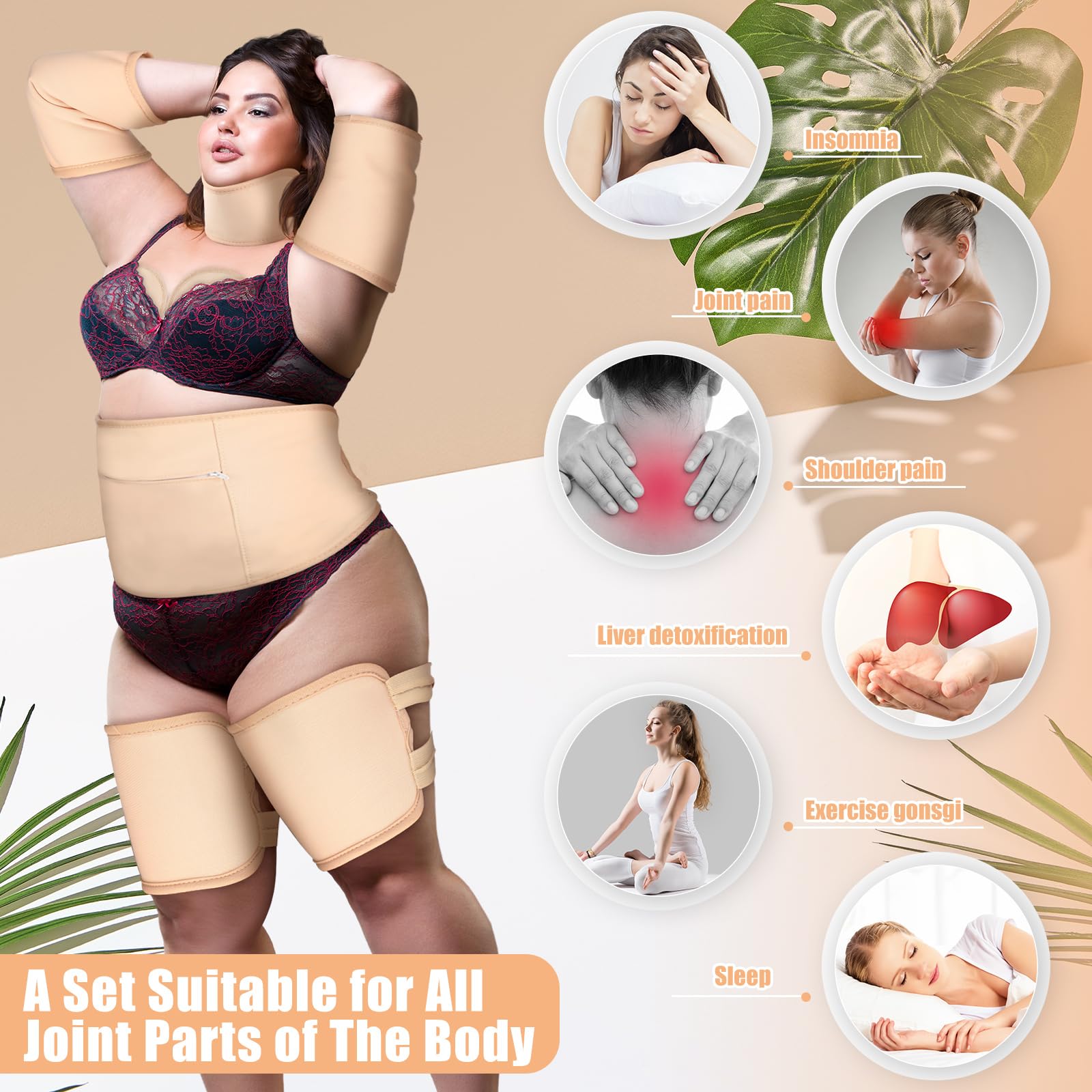 Castor oil pack wraps for breasts and elbows in the Dansib kit
