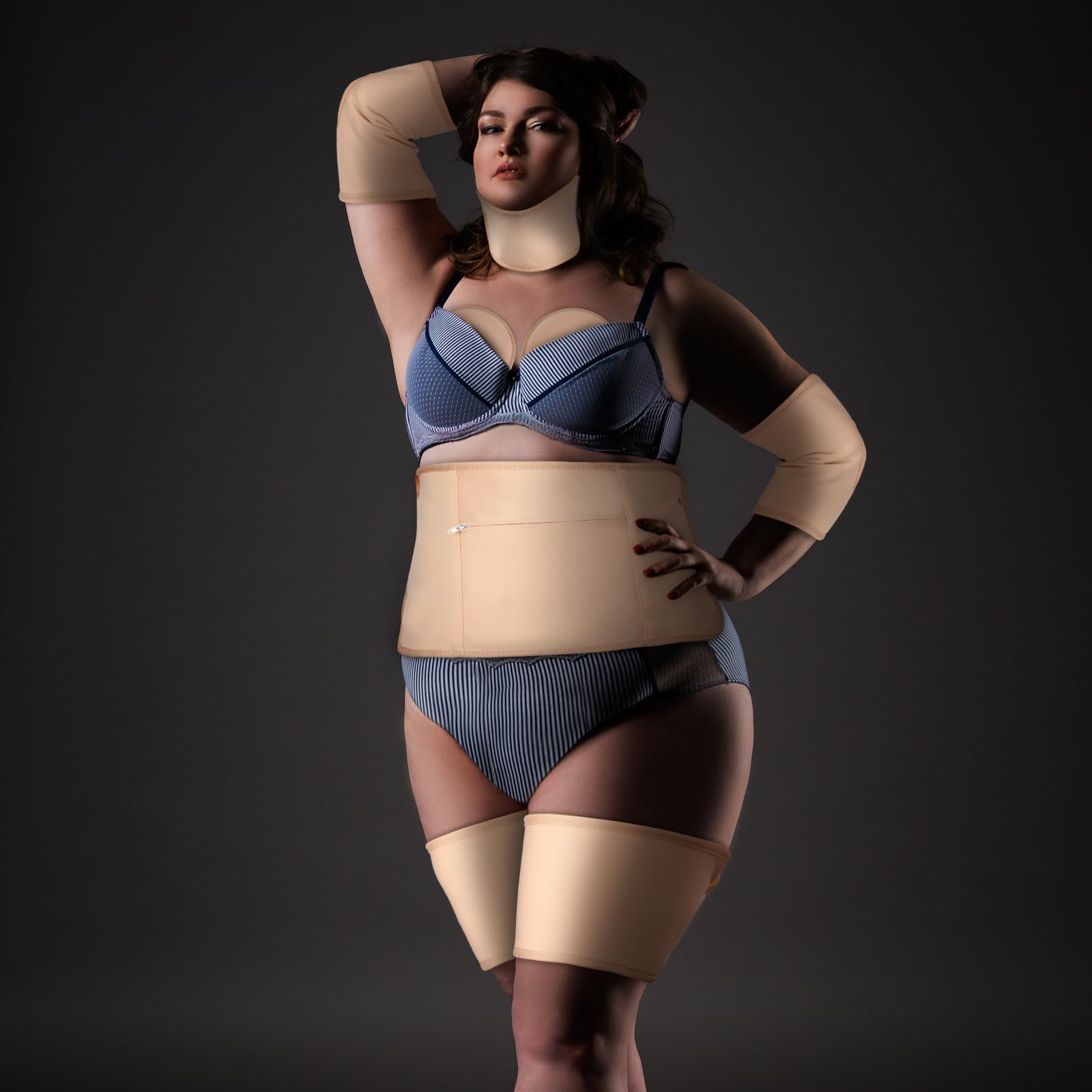 Replaceable waist liner and rectangular wrap included