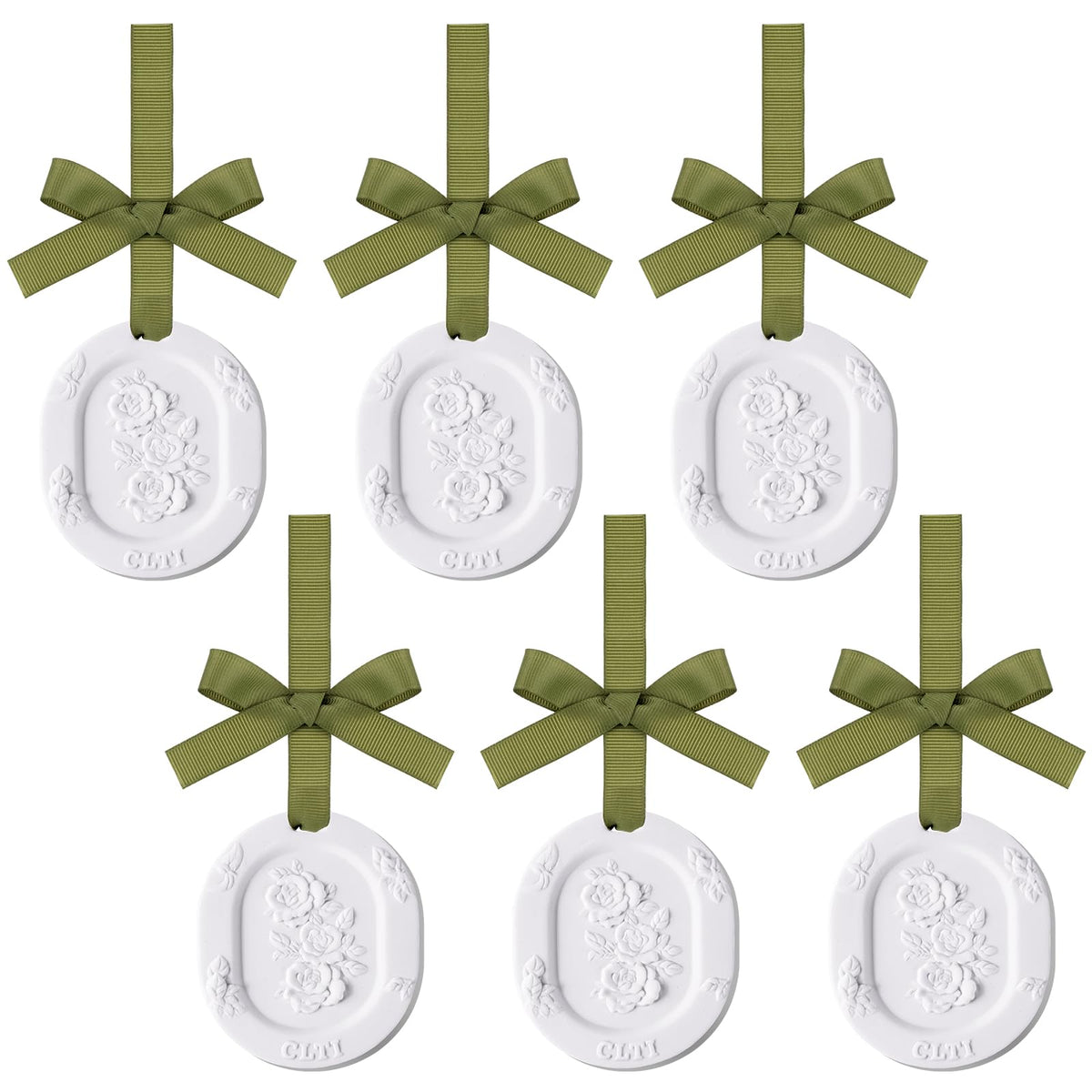 Six flower-shaped passive diffusers in a set