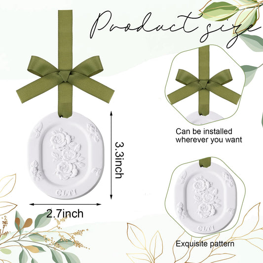Close-up of the three-dimensional gypsum flower design