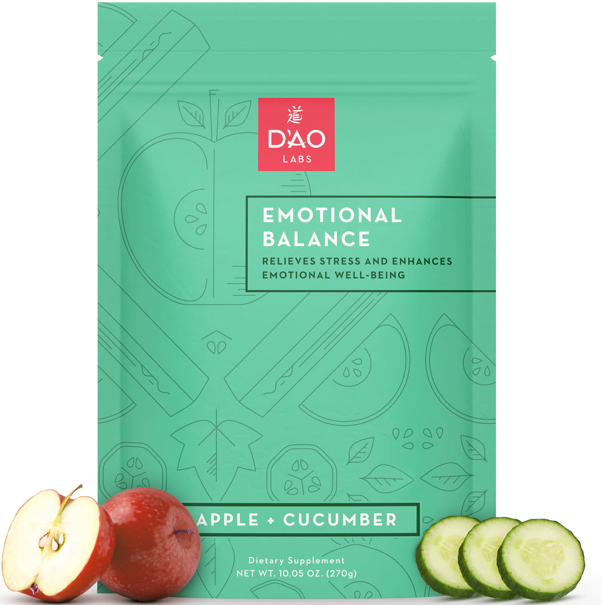 Emotional Balance powder with apple cucumber flavor – 30 servings