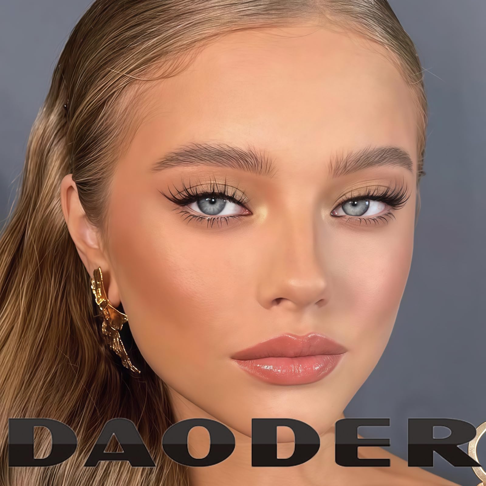 DAODER 5D natural clusters close-up with tapered ends for seamless blend