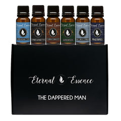 Dappered Man 6-piece premium fragrance oils set by Eternal Essence Oils in 10ml amber bottles