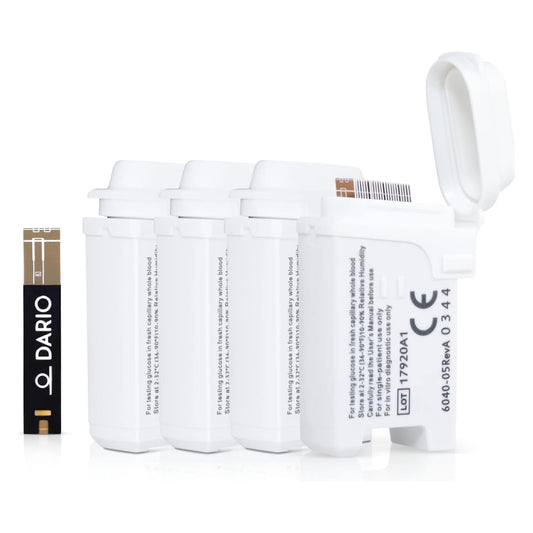 Dario 100 test strips cartridges compact: ideal for on-the-go glucose testing.