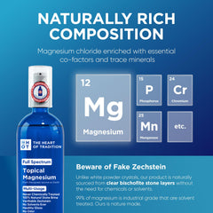 Dark cobalt blue glass bottle packaging to emphasize plastic-free option