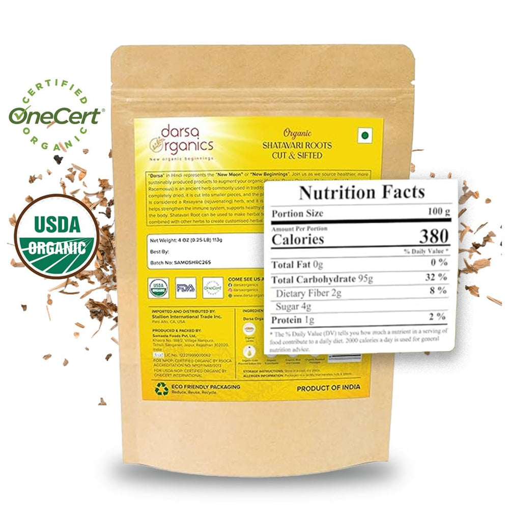 Organic Shatavari root (Asparagus racemosus) from India