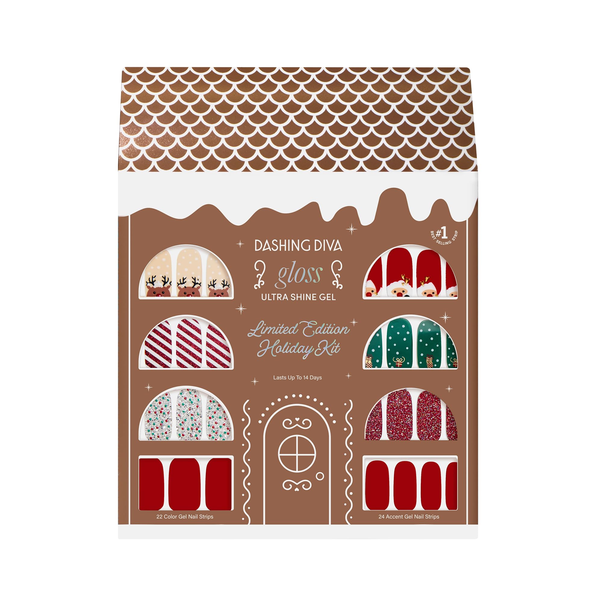 Dashing Diva Santa Said So gloss wraps on nails for a festive shine