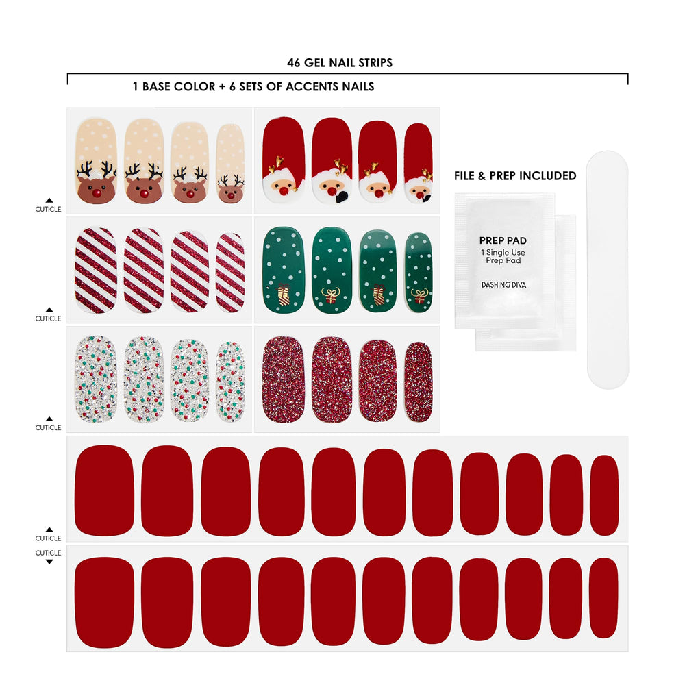 Applying Santa Said So wraps for a quick, mess-free manicure