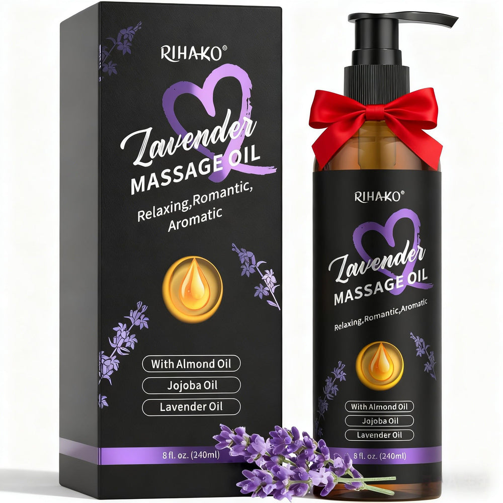 Date Night Lavender Body Massage Oil bottle 8 oz