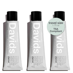 Davids Whitening Charcoal Travel Toothpaste 3-pack - hero image