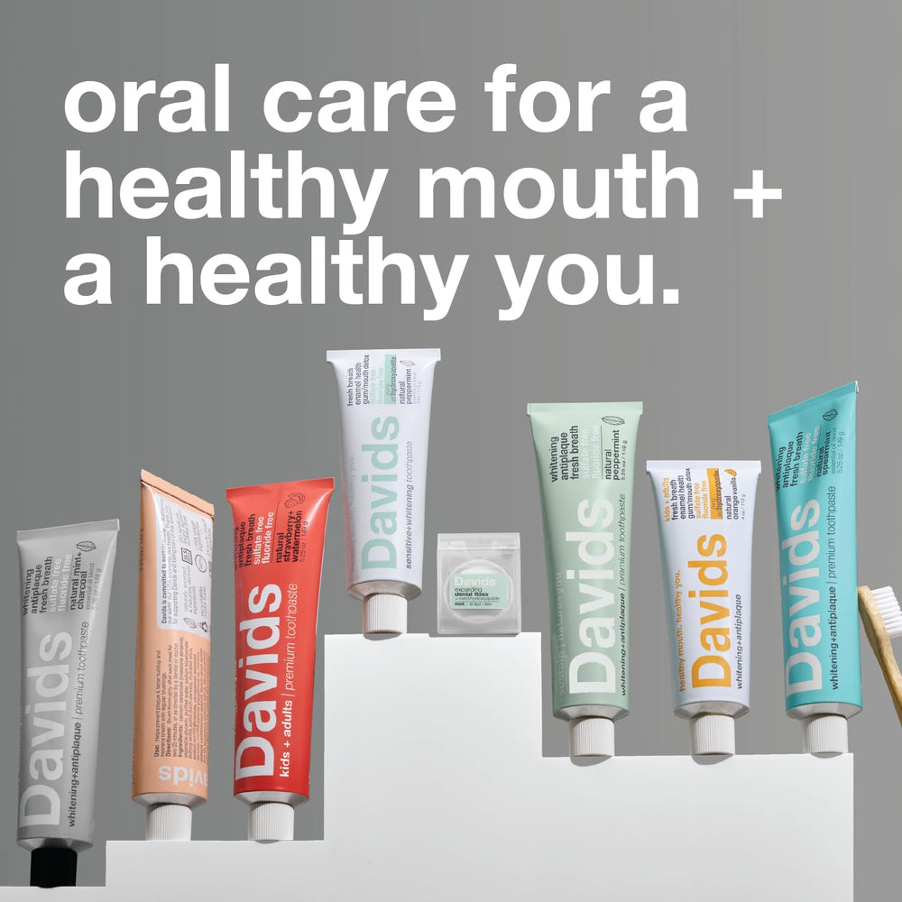 Natural peppermint flavor Davids Hydroxi toothpaste image
