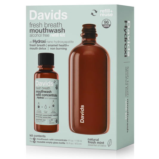 Davids Hydroxi Fresh Breath Starter Kit bottle and concentrate
