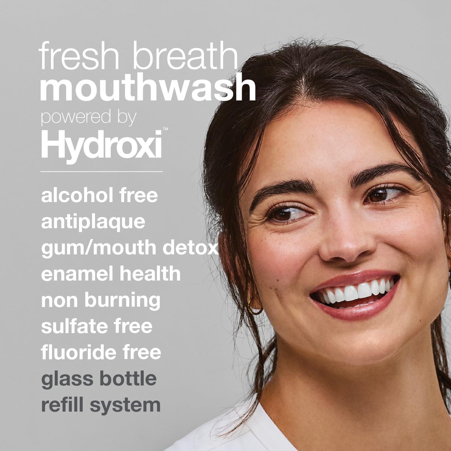 Mouthwash being prepared by mixing concentrate with water