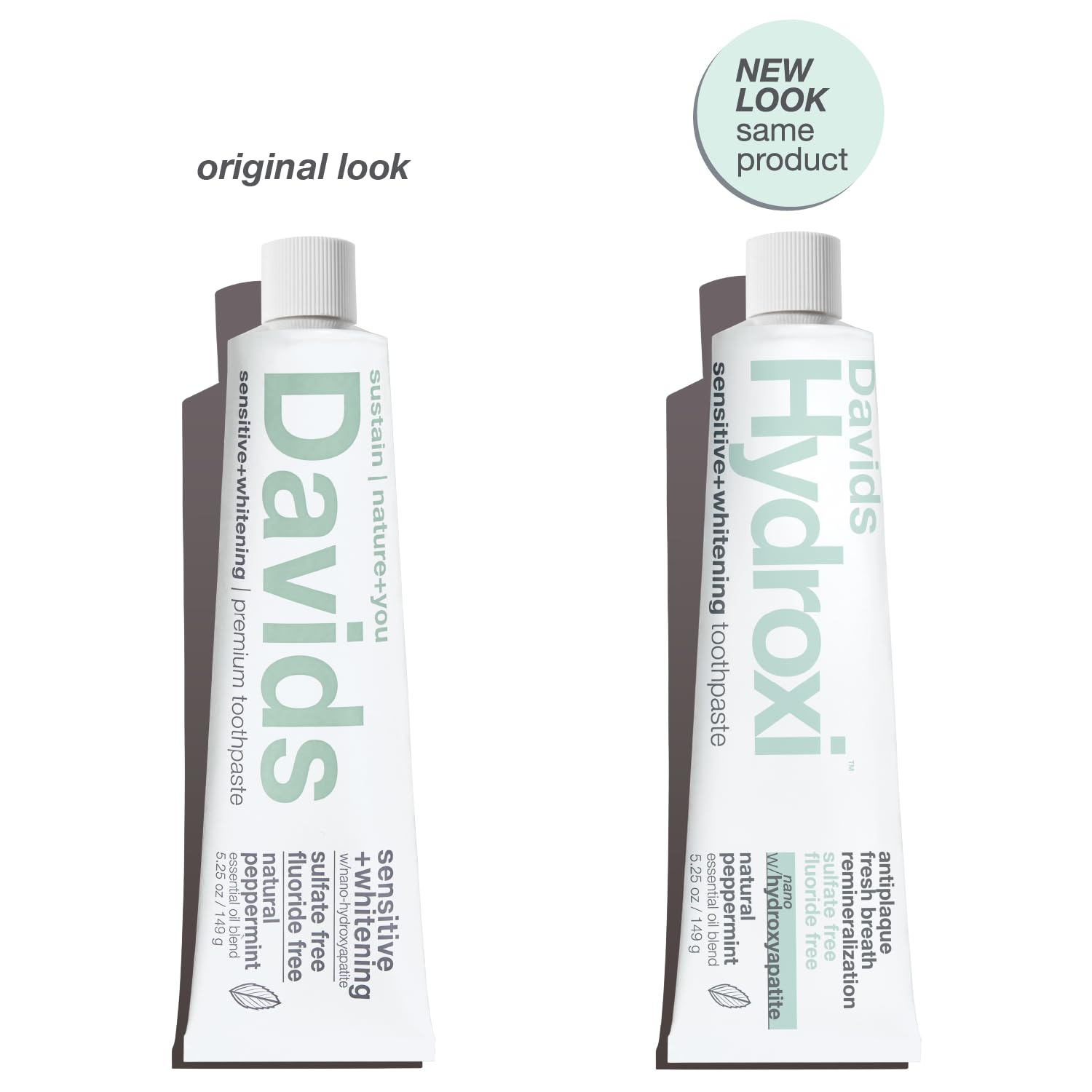 Packaging box of Davids Hydroxi toothpaste