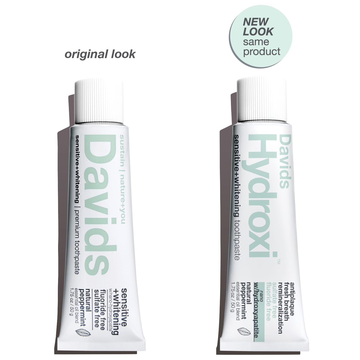 Packaging for Davids Hydroxi fluoride-free toothpaste