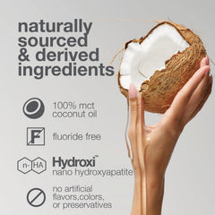 Close-up graphic of Nano hydroxyapatite in Davids mouthwash