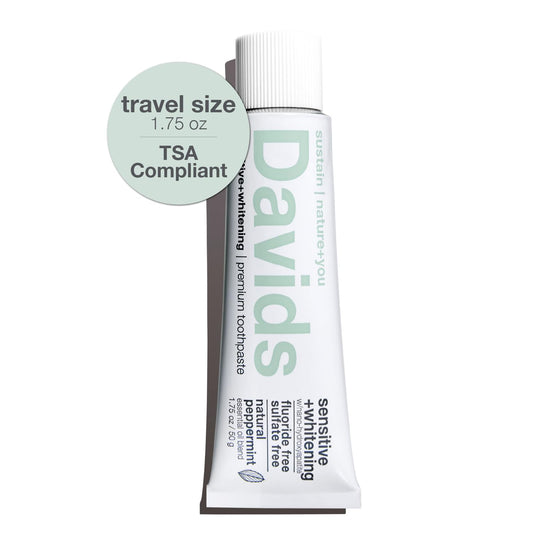 Front view of Davids Nano Hydroxyapatite toothpaste tube