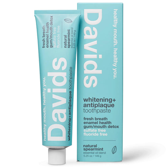 Davids Fluoride Free Toothpaste spearmint flavor, 5.25oz tube