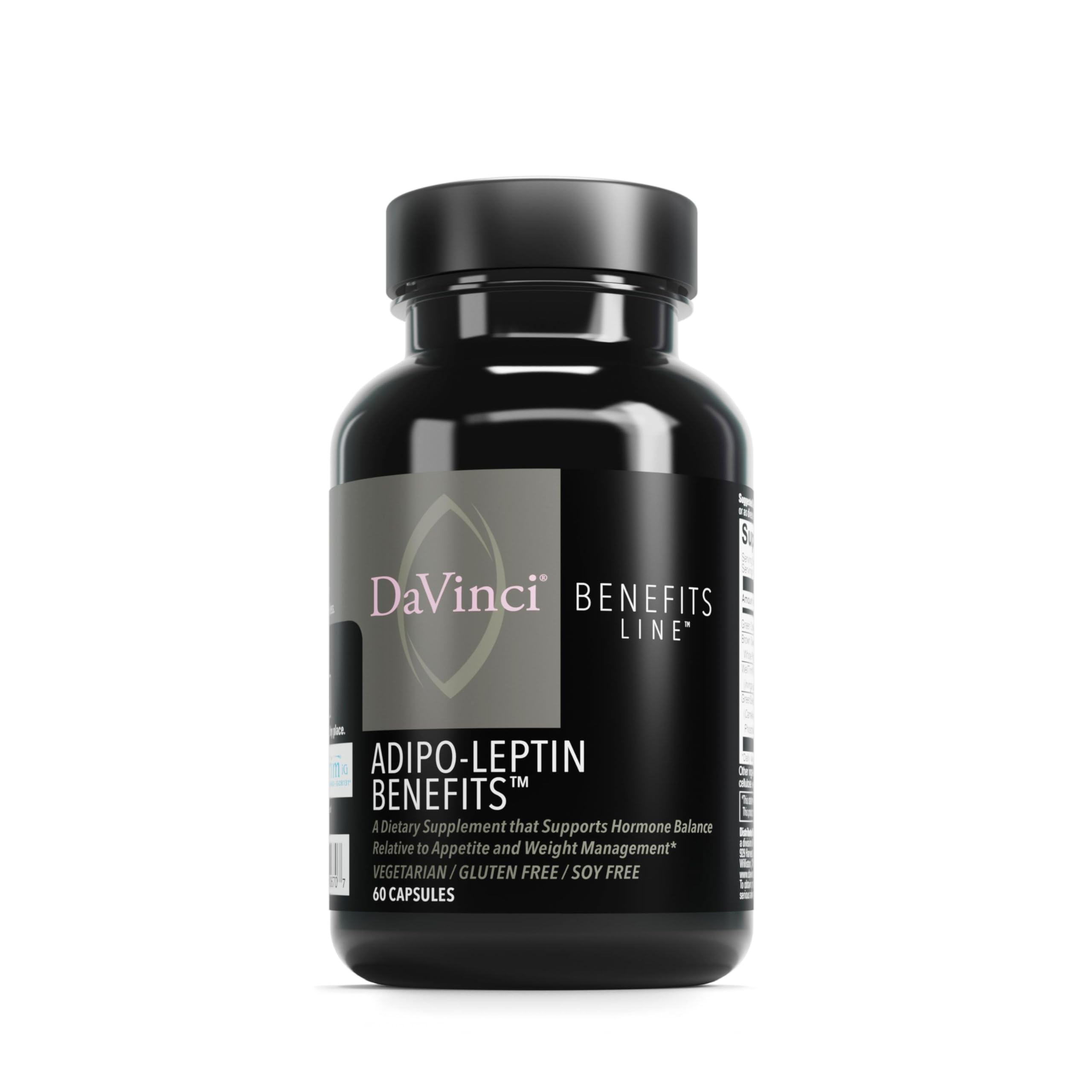 DAVINCI Adipo-Leptin Benefits bottle front view