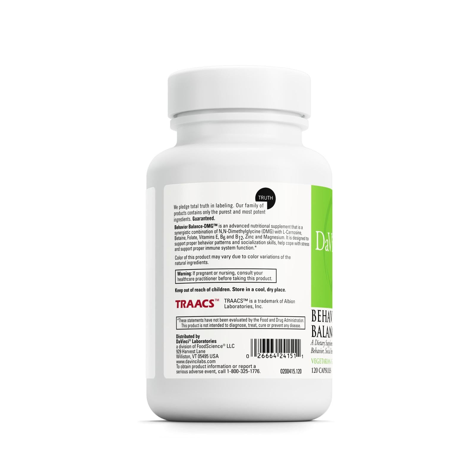 Illustration of DMG, B vitamins, magnesium and zinc ingredients