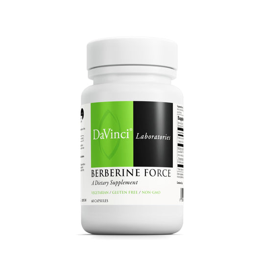 Front view of DaVinci Berberine Force bottle