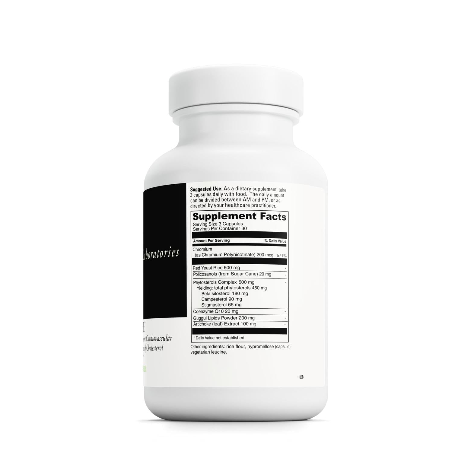 DAVINCI CholestSure bottle pour illustrates serving size guidance for daily use.