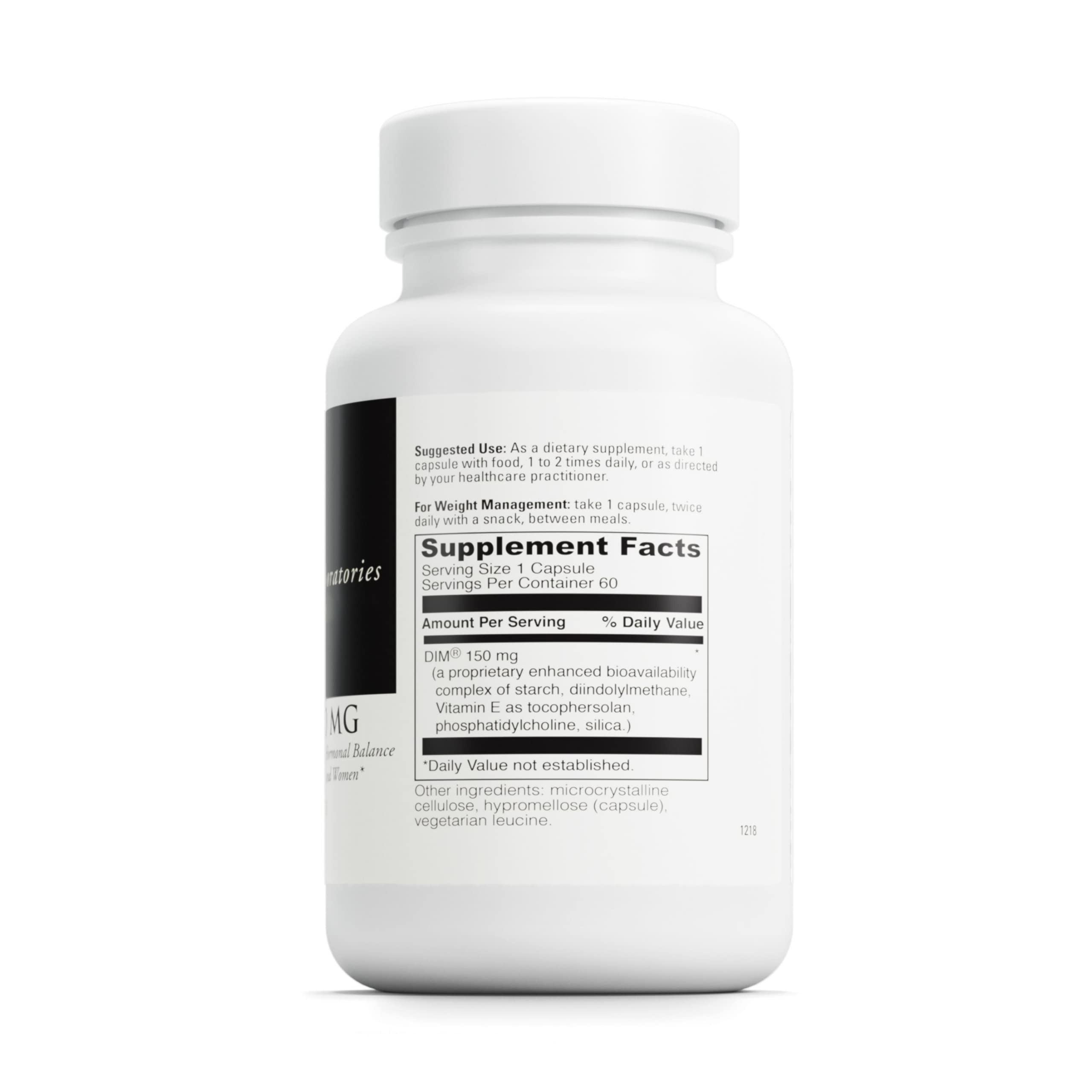 DIMPro 150mg bottle label with product details