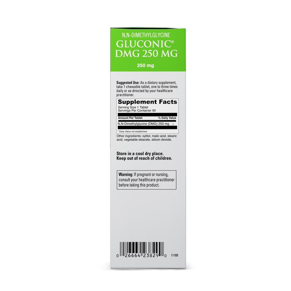 DaVinci Gluconic DMG 250mg bottle with label