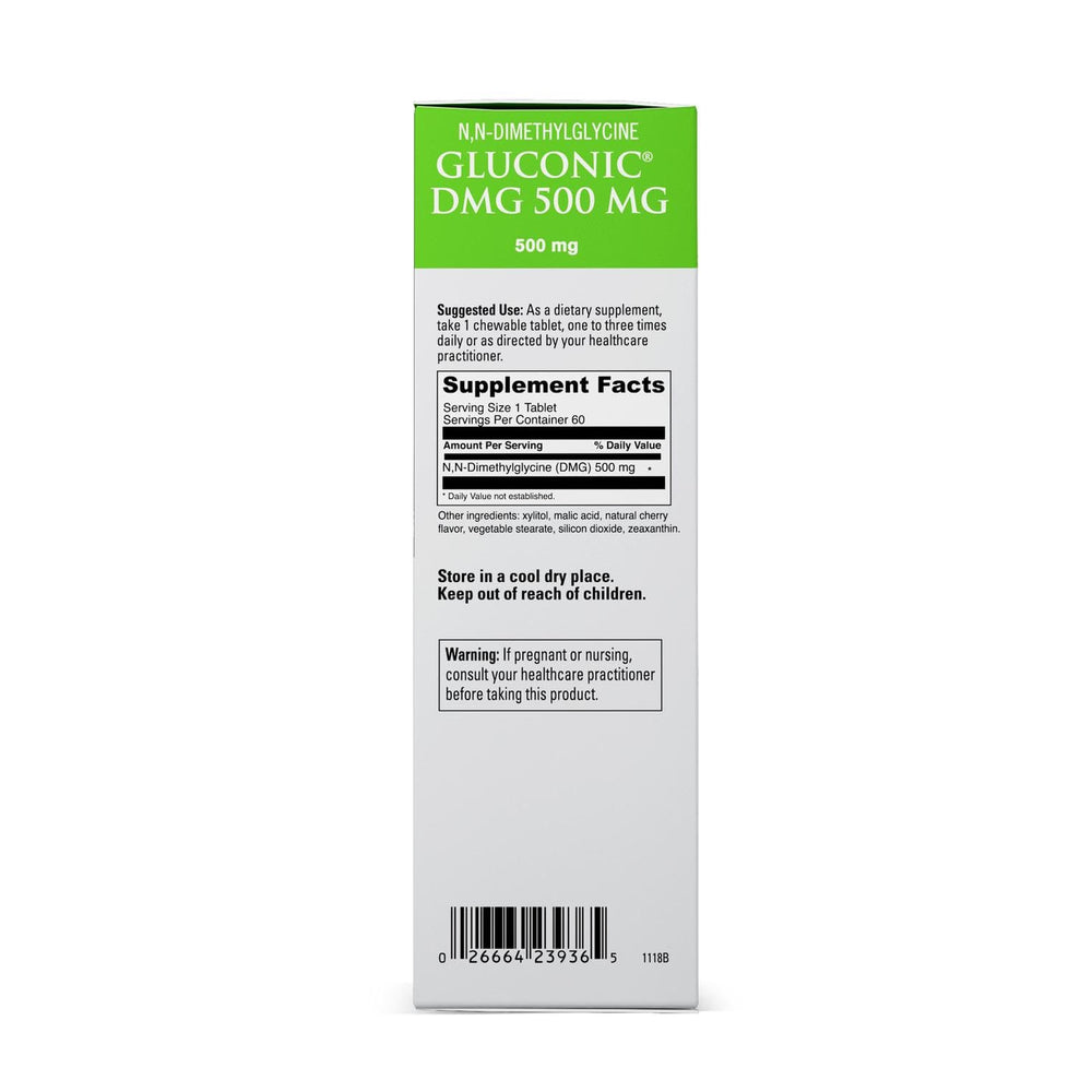 Ingredients list for DaVinci Gluconic DMG supplement