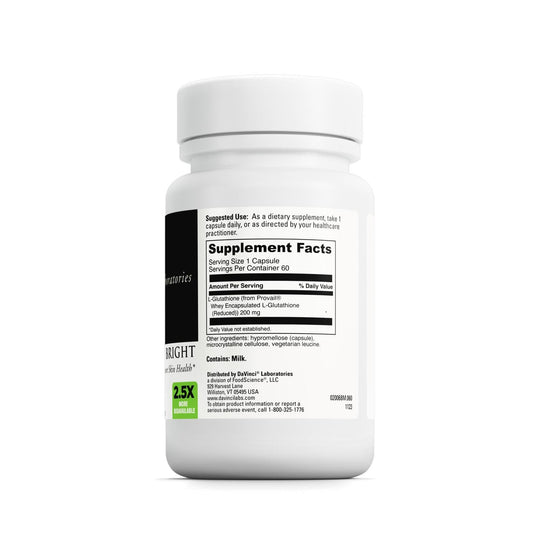 Glutathione Bright bottle and packaging close-up