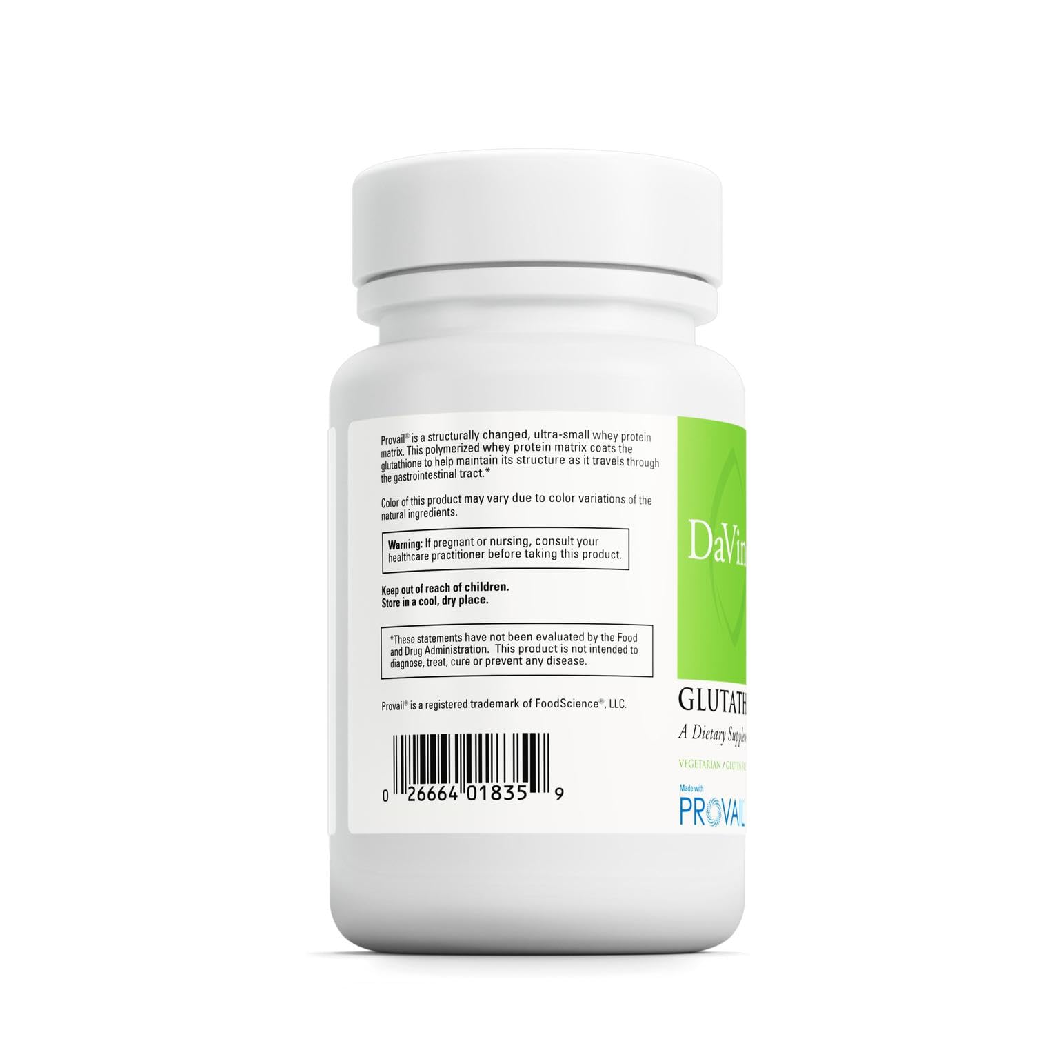 Glutathione Bright label with supplement facts