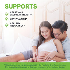 Illustration of methylcobalamin and folate forms