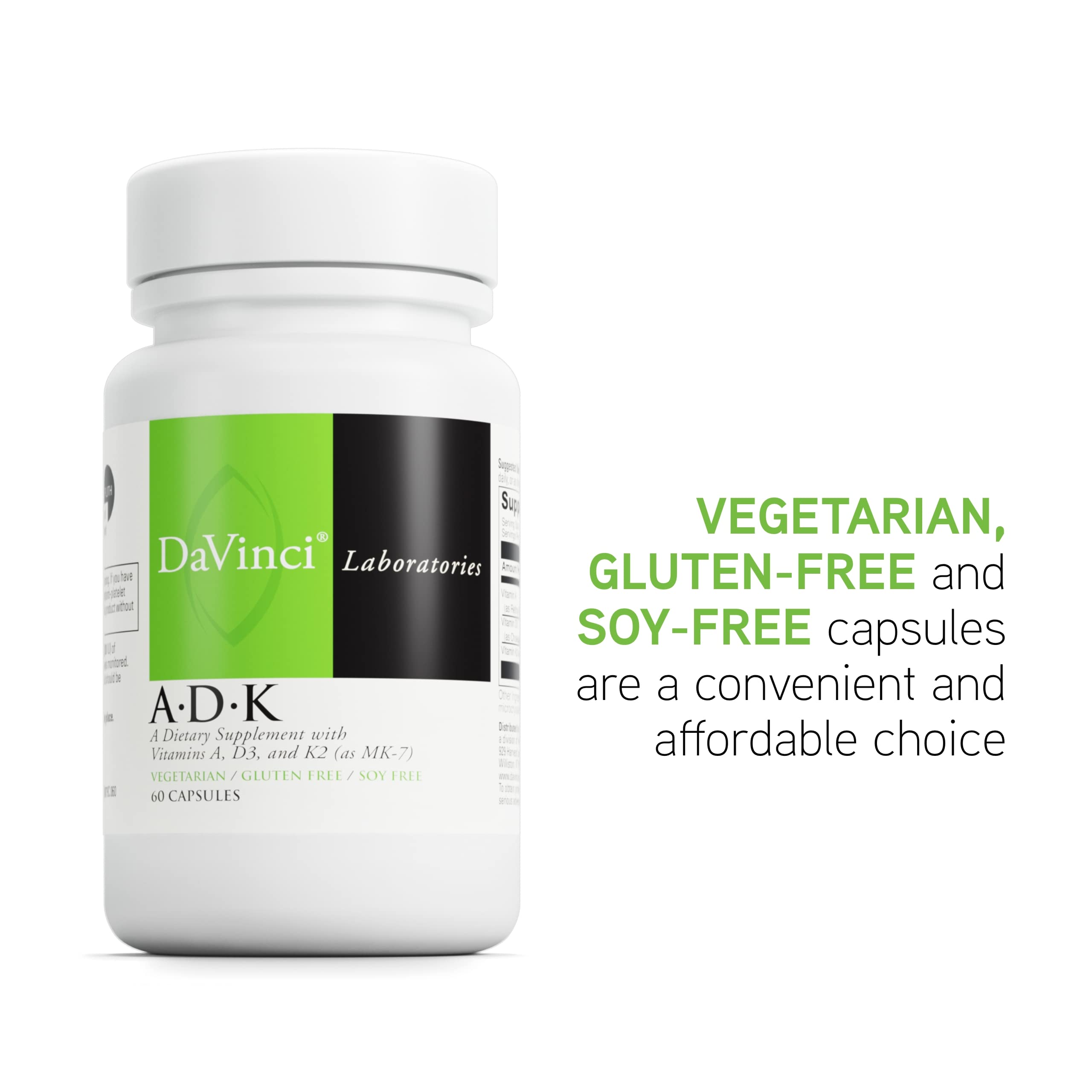 Nutrition panel showing ADK vitamins per serving