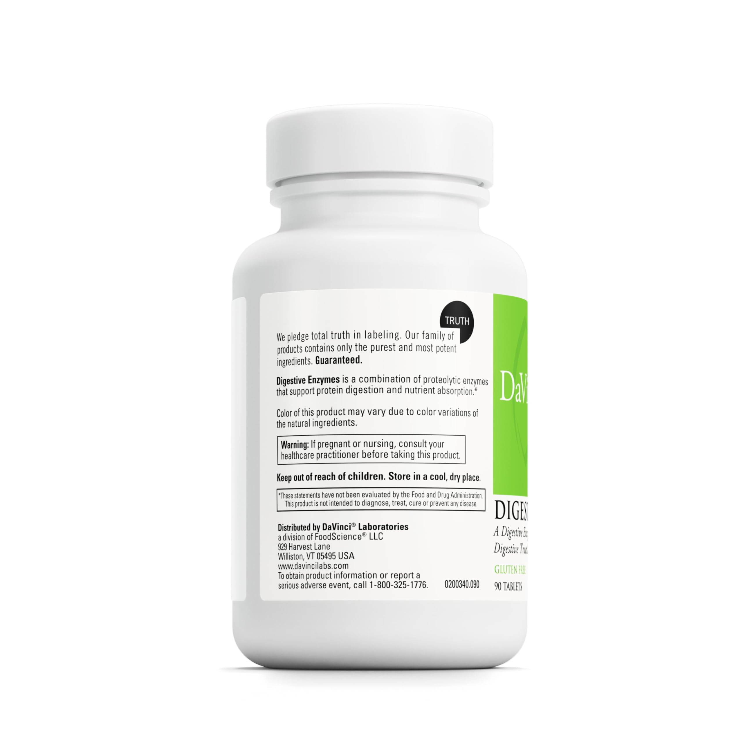 Detail of the All-Zyme label with ingredient highlights