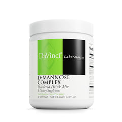 Front view of DAVINCI Labs D-Mannose Complex powder drink mix canister
