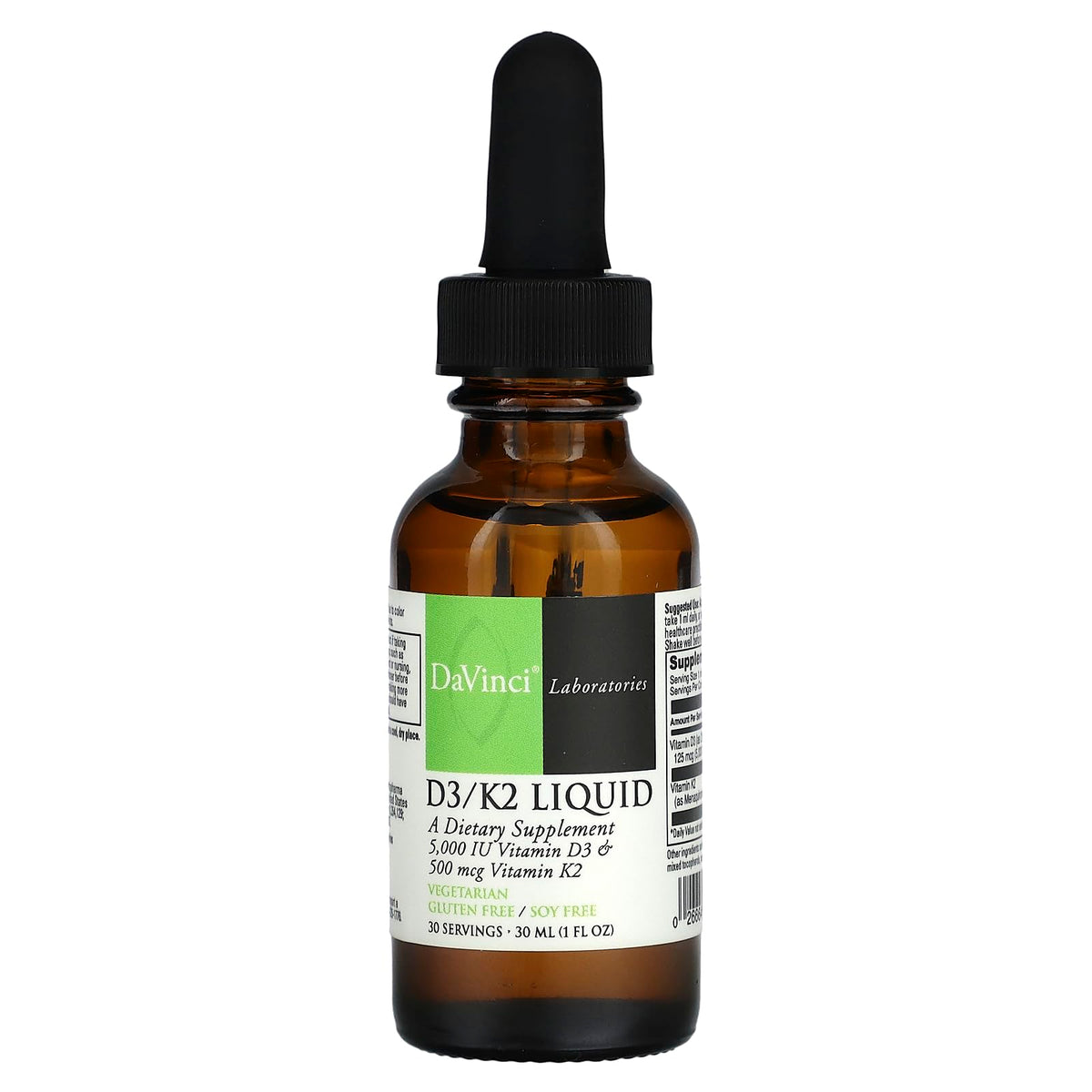 DaVinci Labs D3/K2 Liquid bottle front view