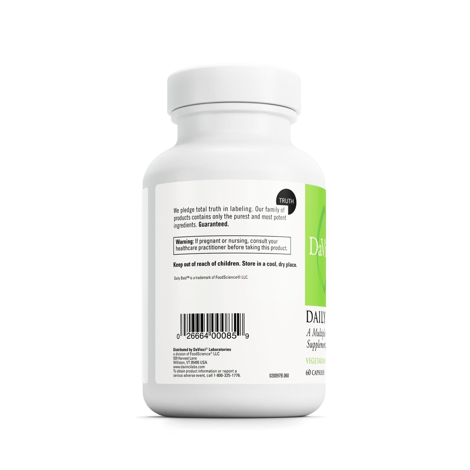 Daily Best Ultra capsules shown as 60 vegetarian capsules