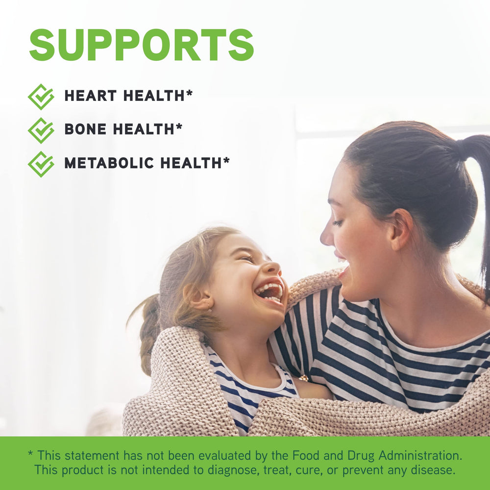 Ingredients highlight featuring B vitamins, CoQ10, and Lycopene