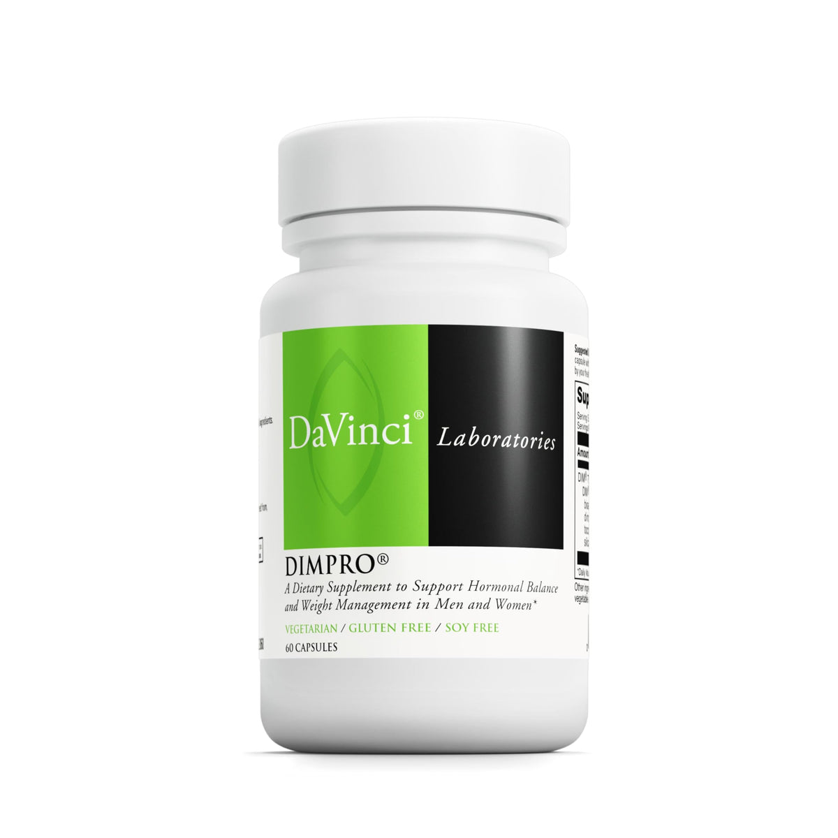 Bottle of DAVINCI Labs DimPro with capsules