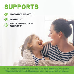 GI Benefits powder ingredients illustration and label highlights