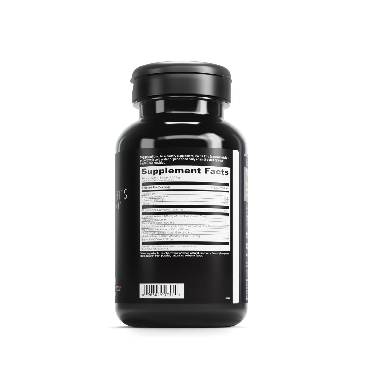 Davinci Labs GI Benefits powder bottle with serving scoop