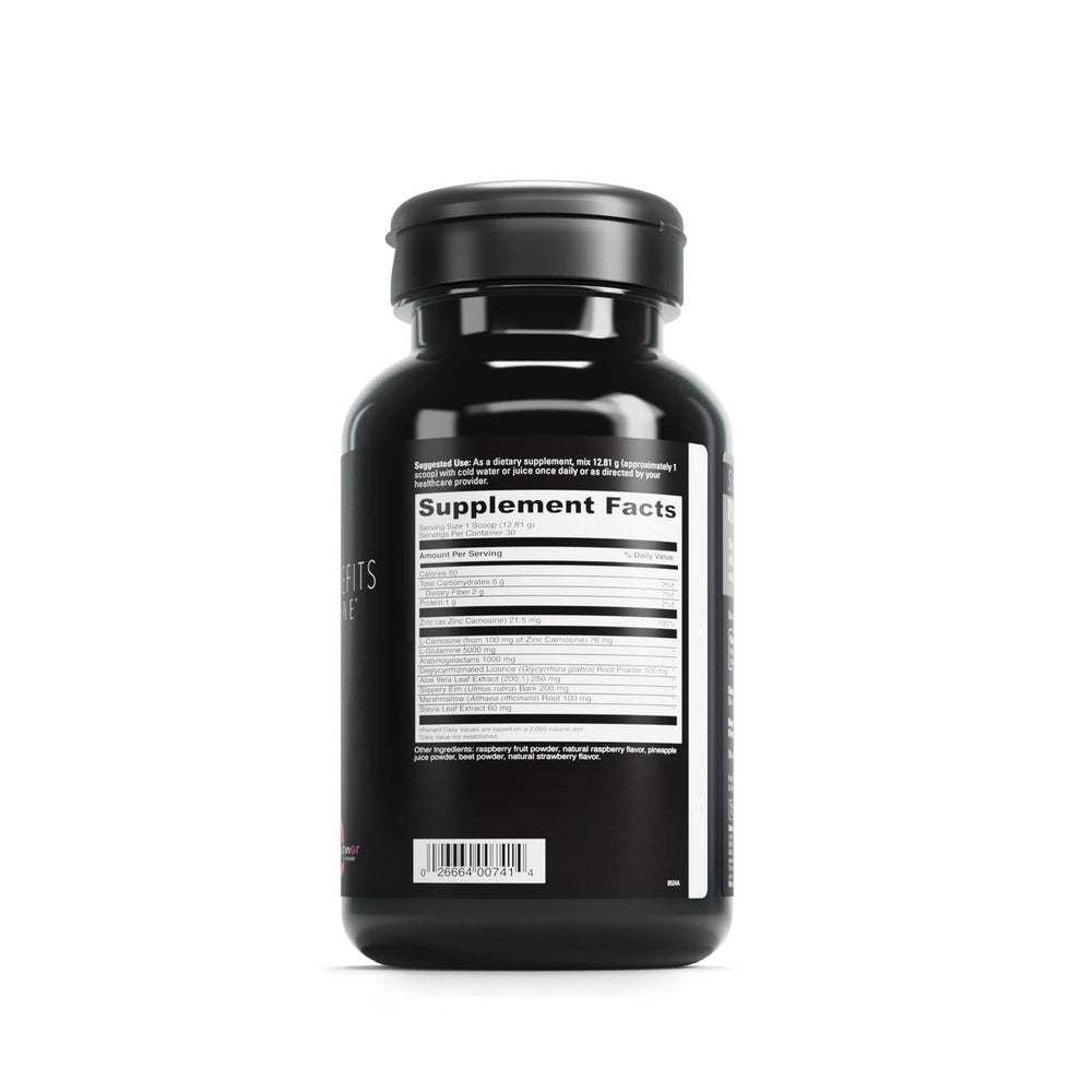 Davinci Labs GI Benefits powder bottle with serving scoop