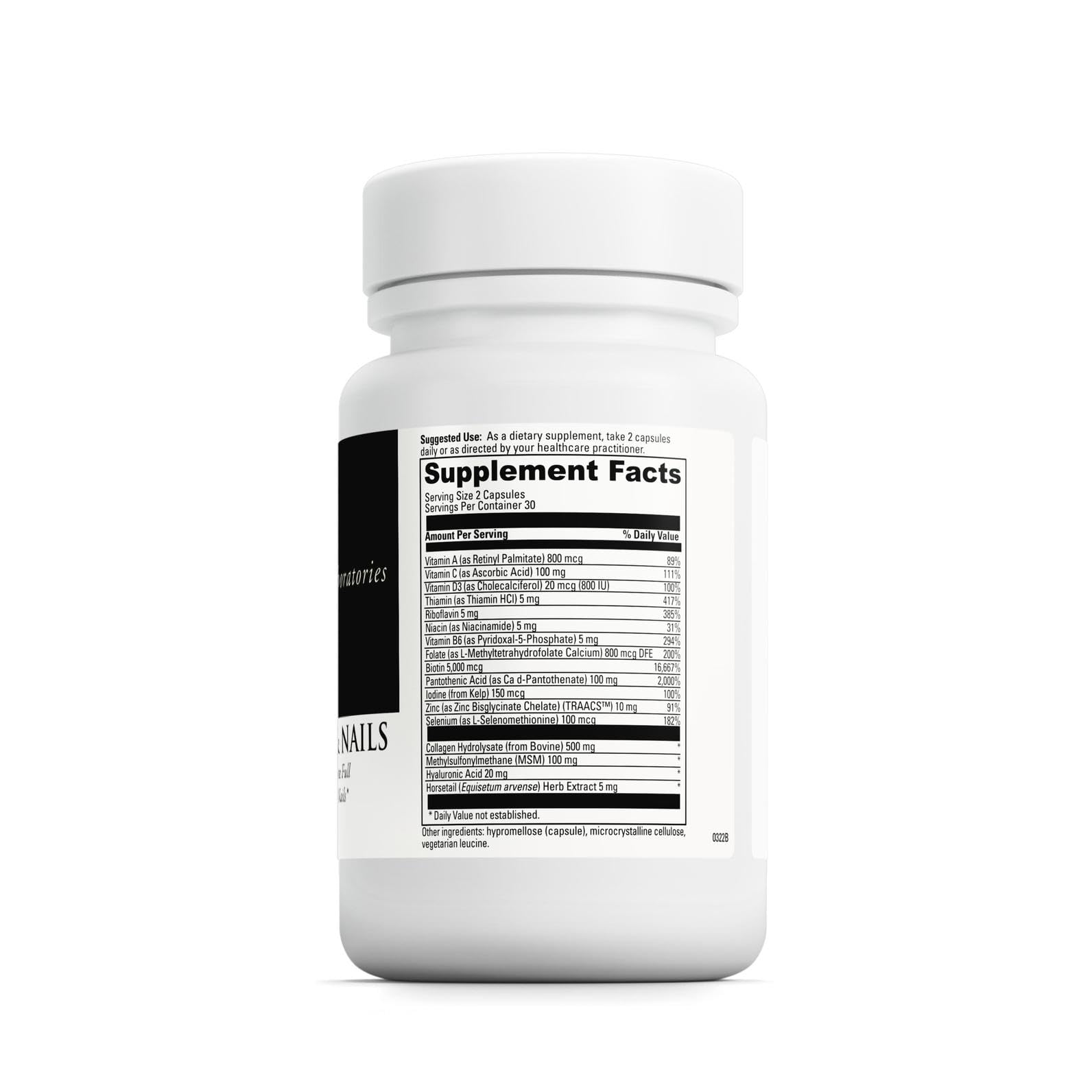 DaVinci Labs Hair Skin Nails bottle side view